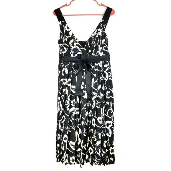 The Limited Dress Womens 8 Pleated Sheath Straps Bow Floral Party Club Dance - Picture 5 of 10